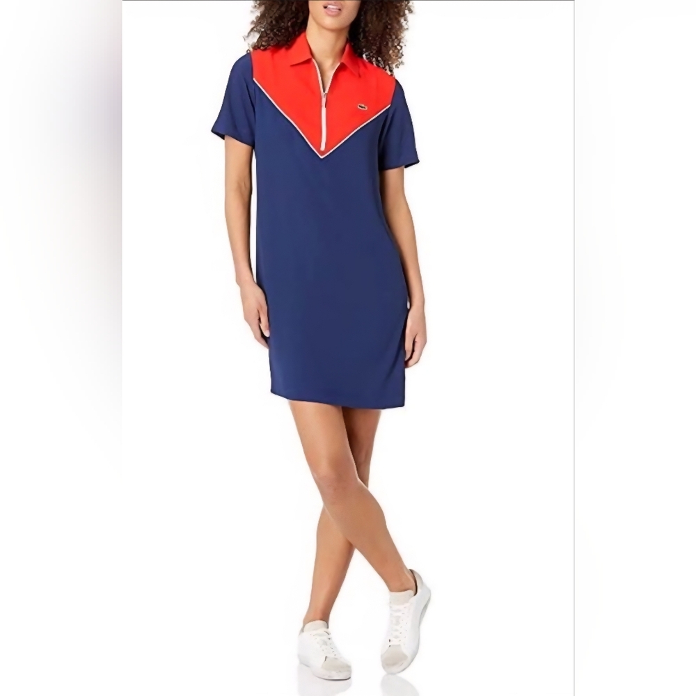 Lacoste Blue Red Dress  Size EU40  US 8-10.     0135